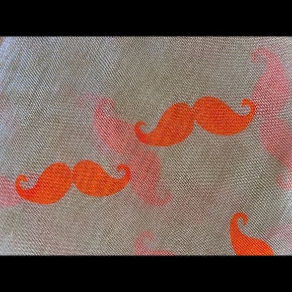Pashmina - Unique Mustache Print - Bid Now = Discounted Shipping - Picture 3 of 7